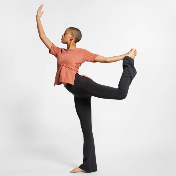 NIKE STUDIO SS WRAP TOP WOMENS WMNS