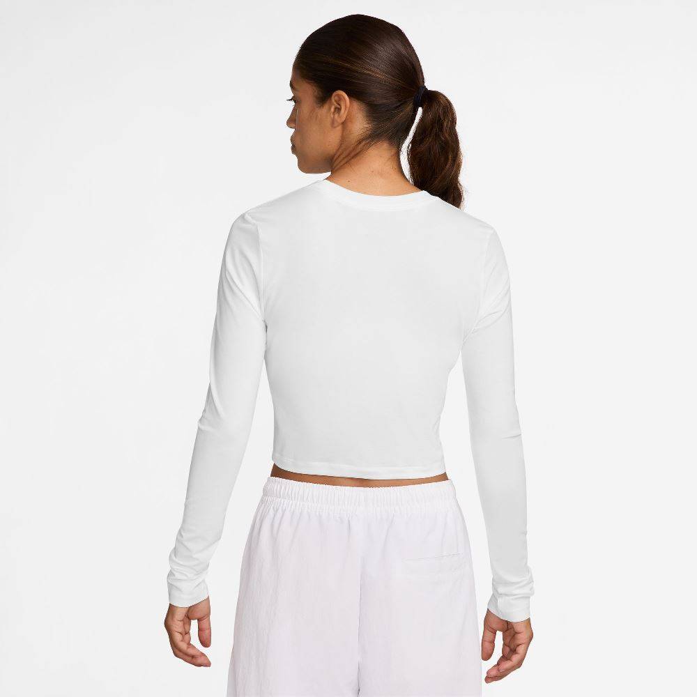 NIKE NSW WOMENS CHILL KNIT LONG-SLEEVE CROPPED TOP