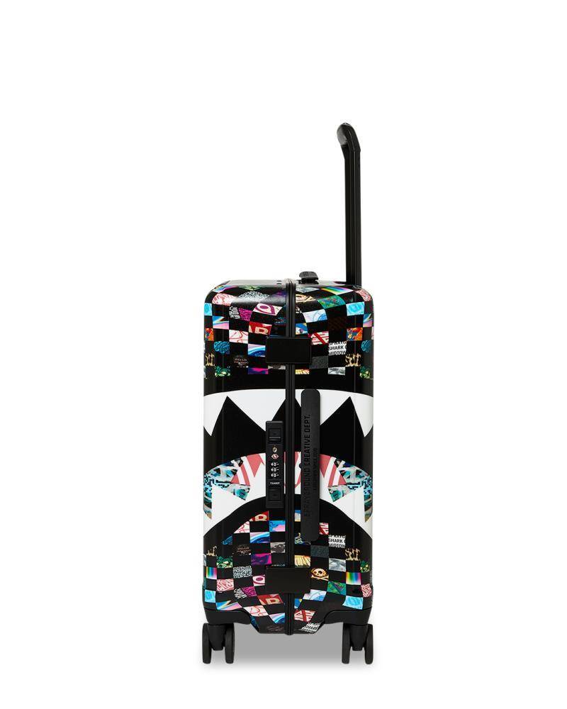 SPRAYGROUND CRAZY CHECK CARRY-ON LUGGAGE