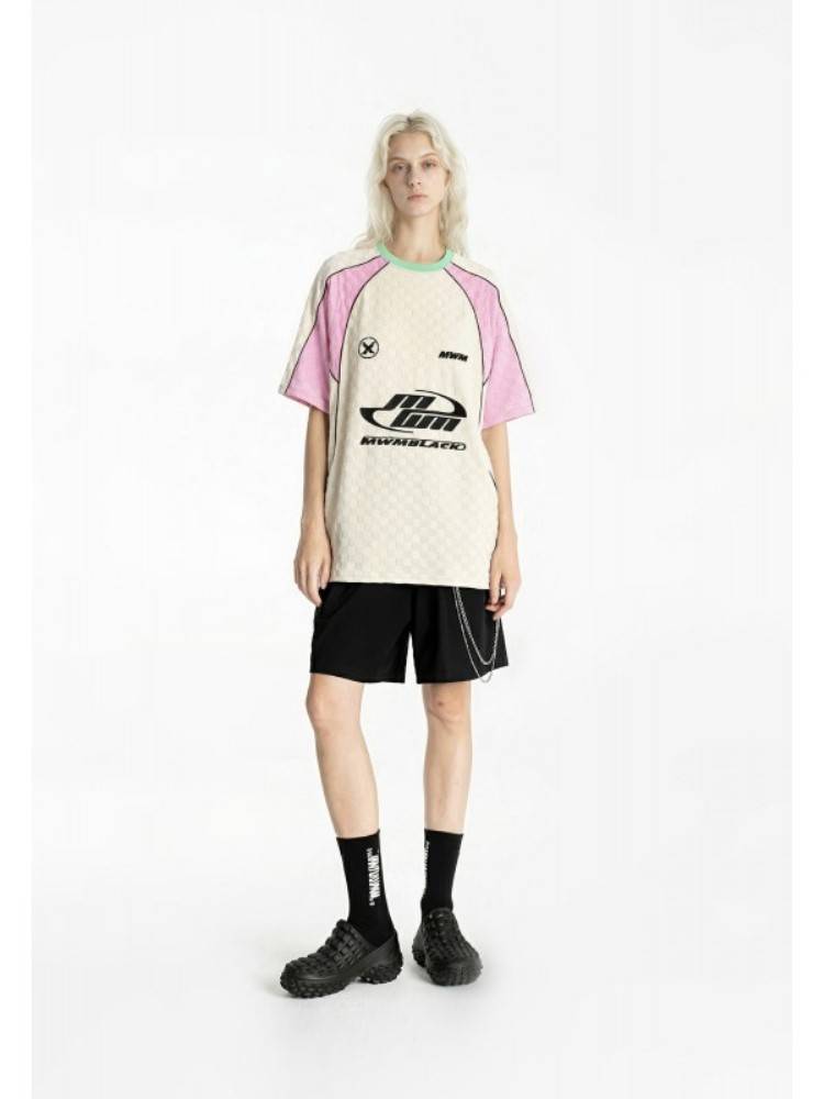 MWM BLACK SOCCER STYLE COLORBLOCK JERSEY