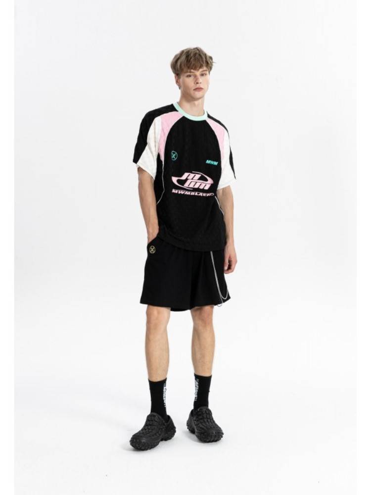 MWM BLACK SOCCER STYLE COLORBLOCK JERSEY