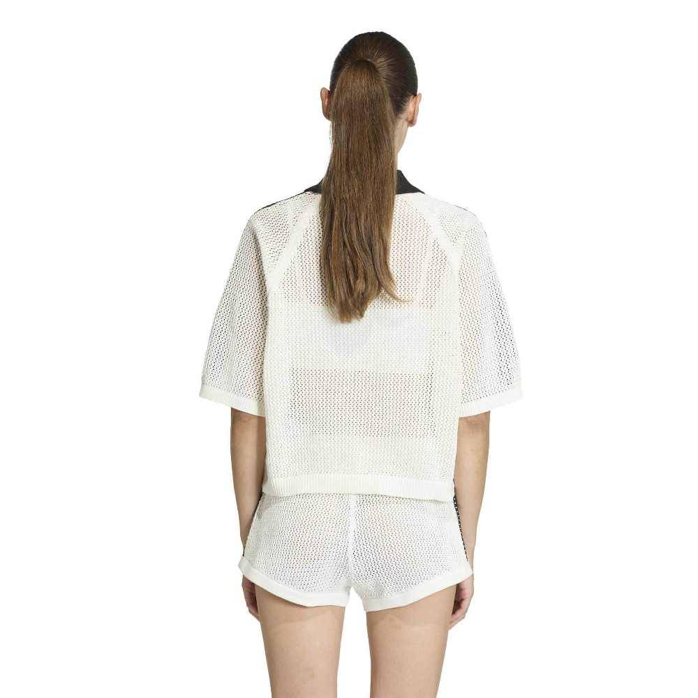 ADIDAS ORIGINALS KNITTED CROCHET POLO