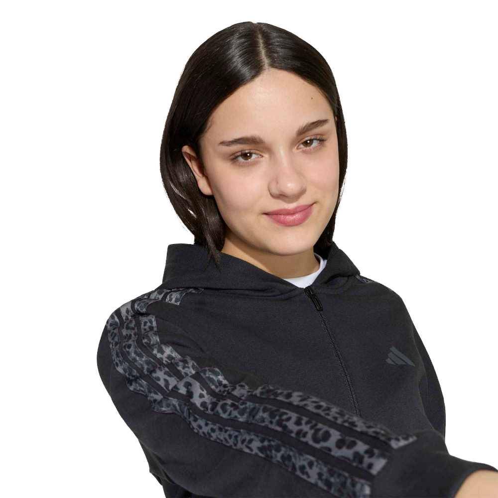 ADIDAS GIRLS SEASONALS ANIMAL FULL ZIP HOODIE