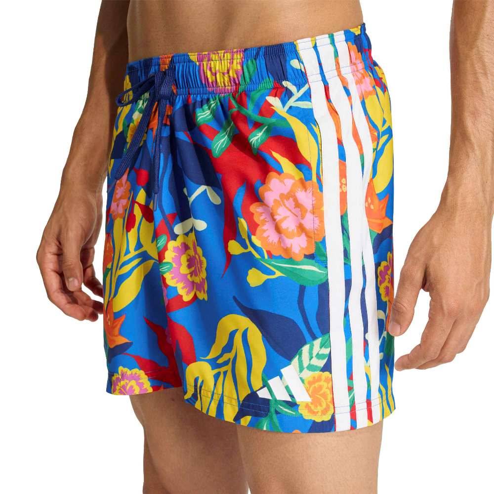ADIDAS M MEXICANA FLORALS 3 STRIPES SWIM SHORTS 5 INCH