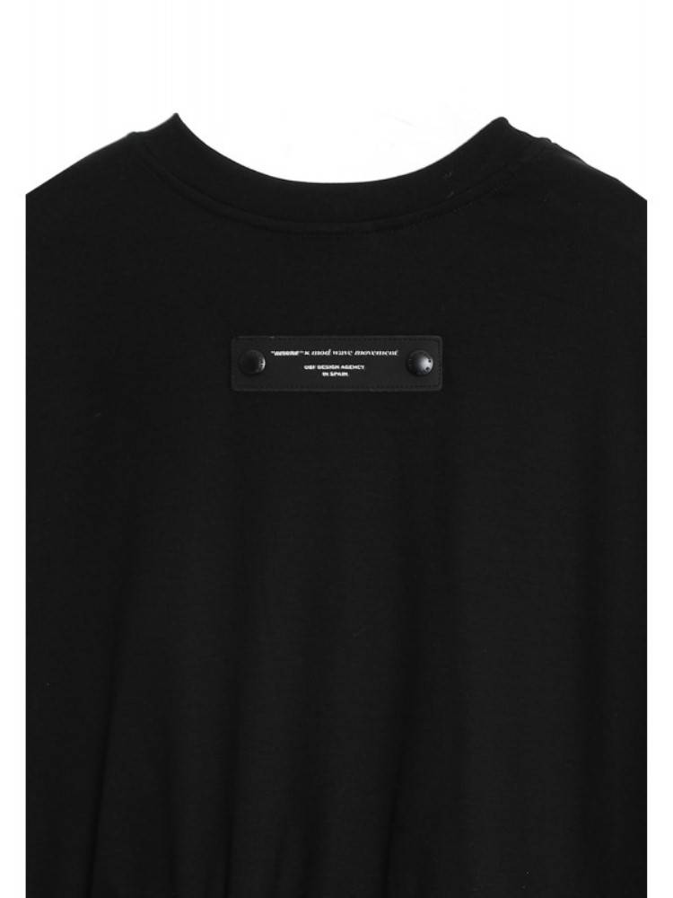 MWM BLACK SLEEVELESS TOP DOUBLE FABRIC DETAIL