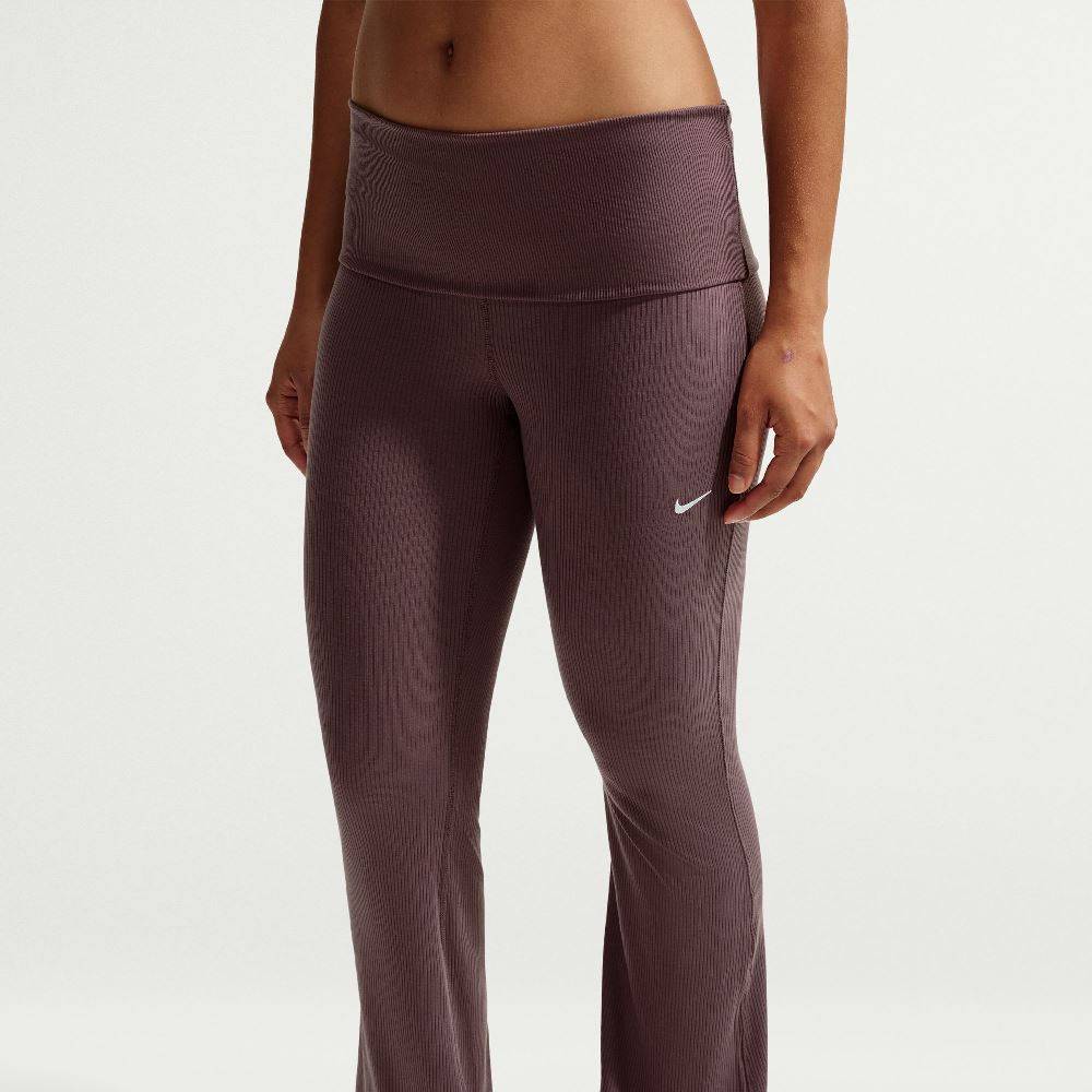 NIKE WOMENS CHILL KNIT MID-RISE TIGHT RIBBED PANT