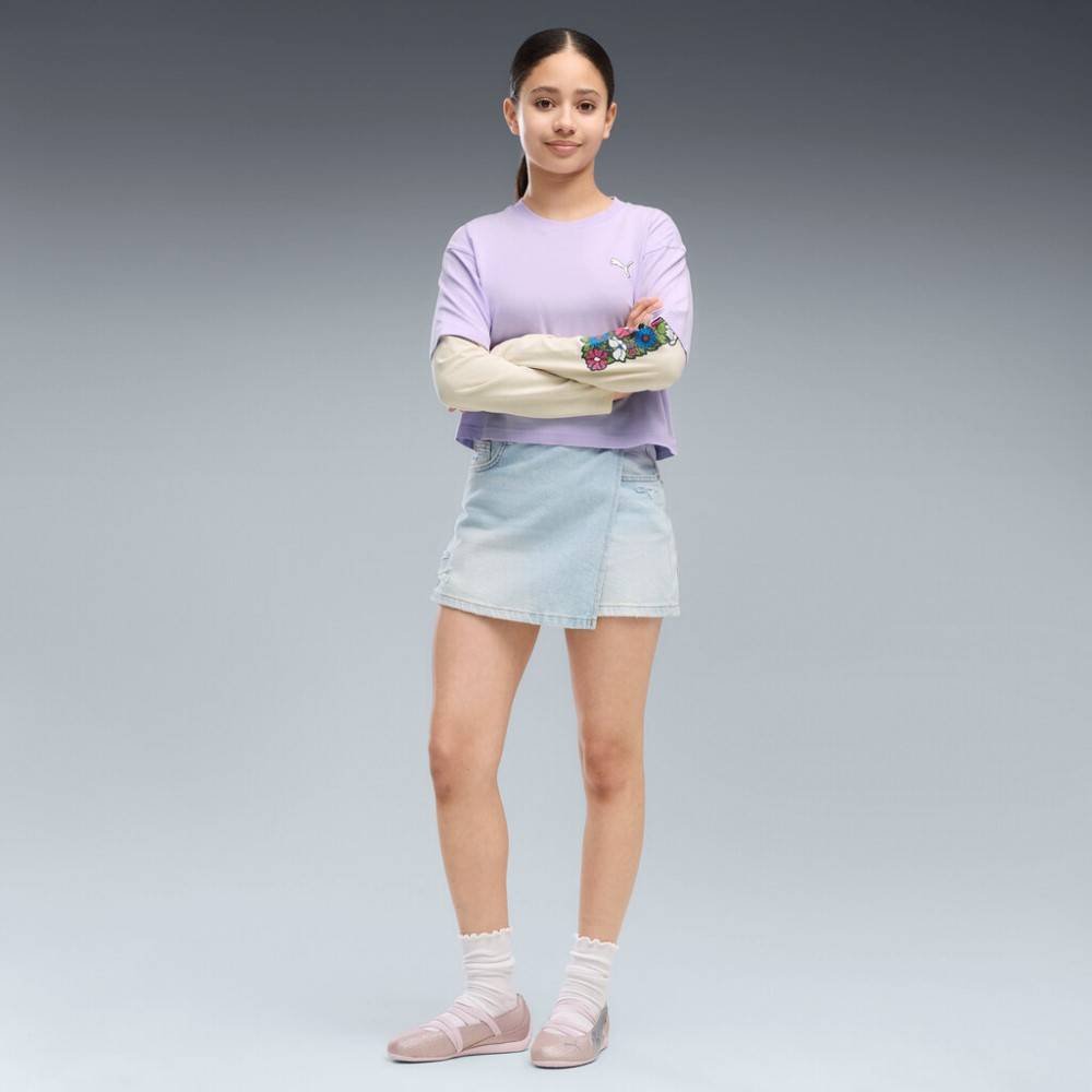 PUMA MID90S RELAXED SHORT LENGTH LAYERED LONGLSEEVE TEE G