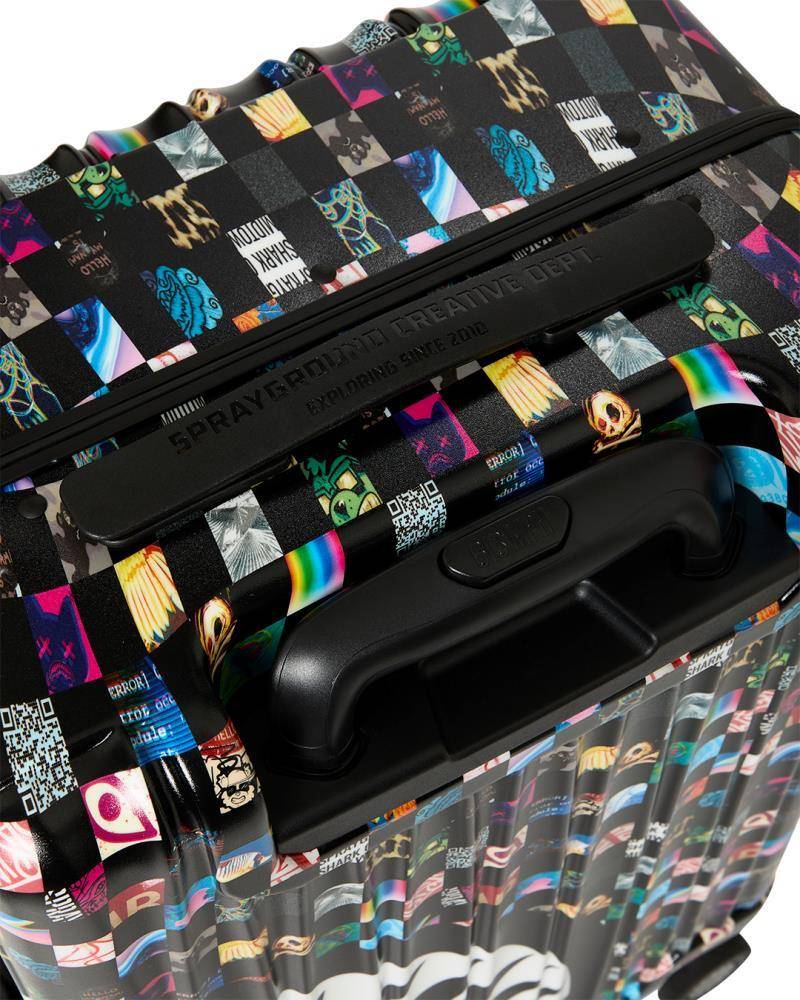 SPRAYGROUND CRAZY CHECK CARRY-ON LUGGAGE