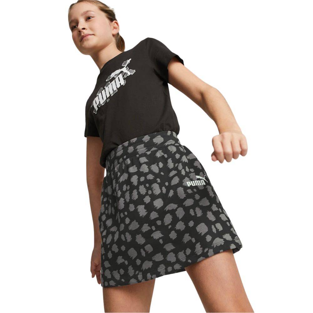 PUMA ESS+ ANIMAL PRINTED KNOTTED GIRLS SKIRT