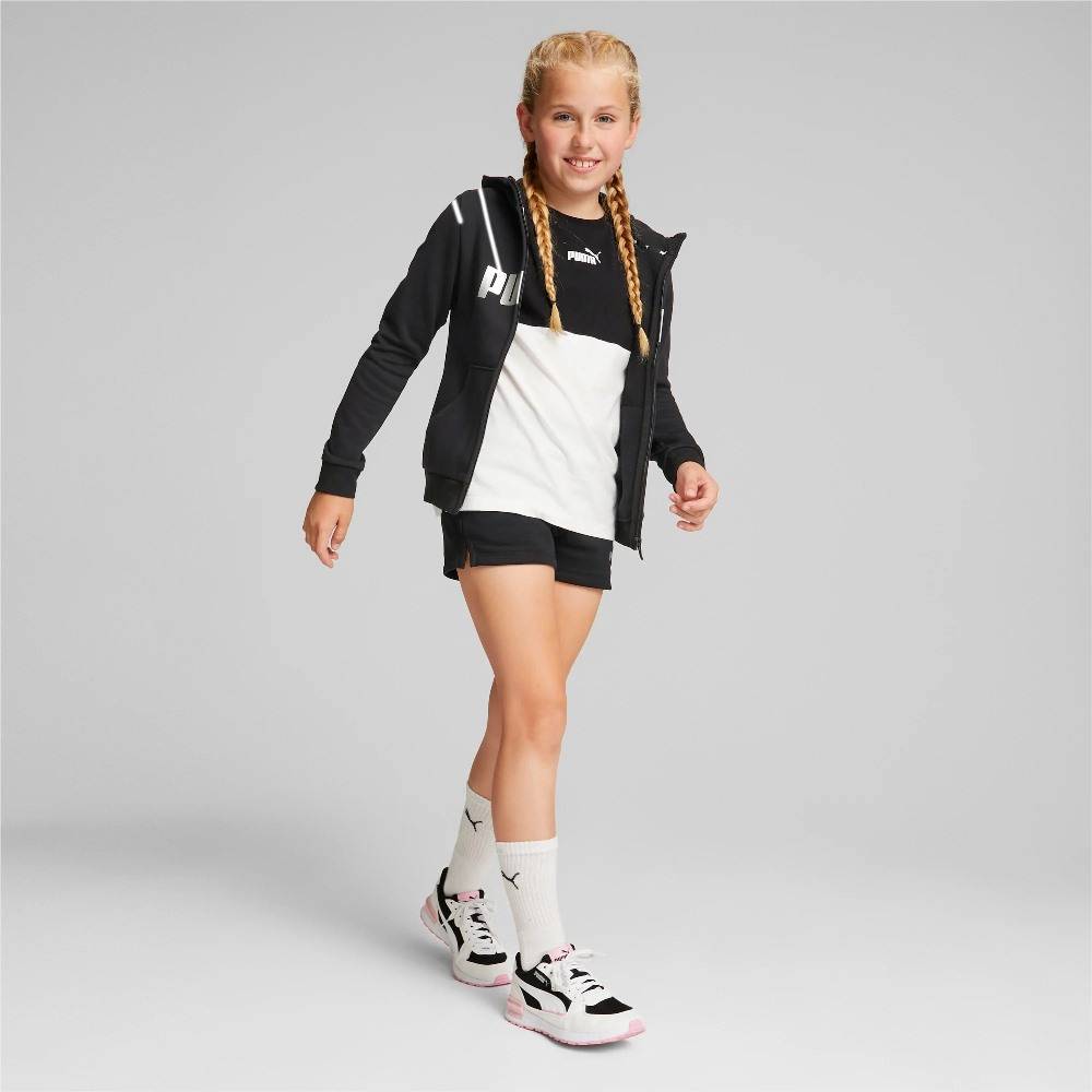 PUMA ESSENTIAL LOGO GIRLS FLEECE FULL-ZIP HOODIE