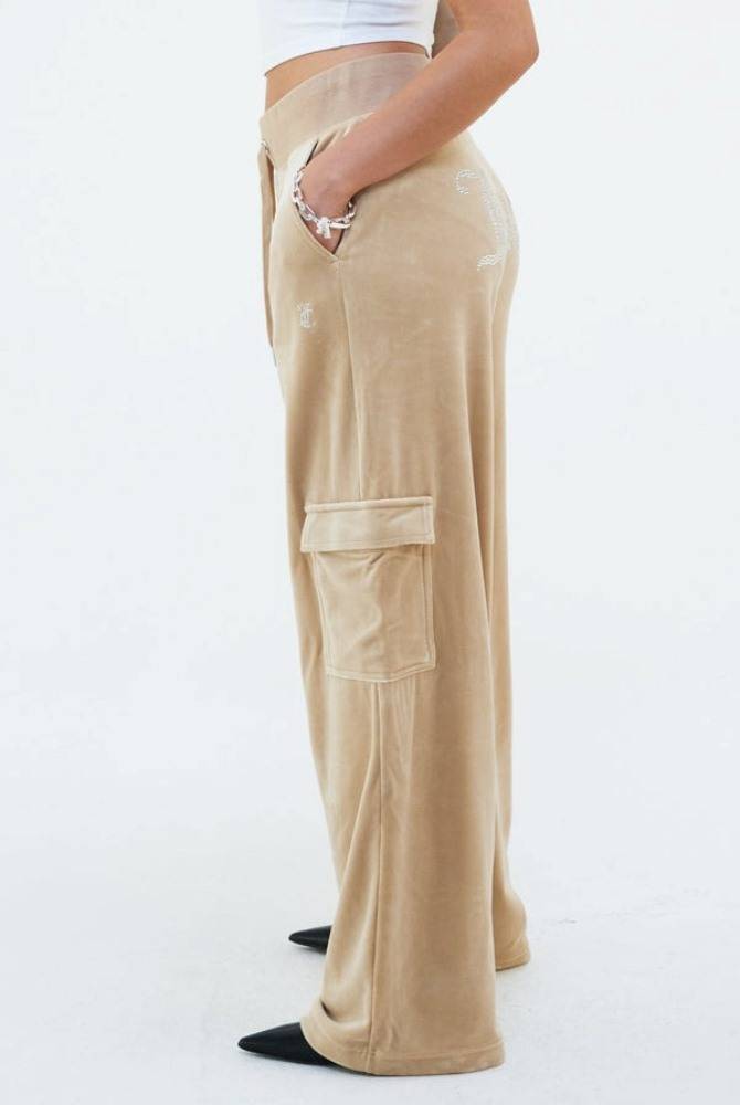 JUICY COUTURE AUDREE CARGO VELOUR TROUSER