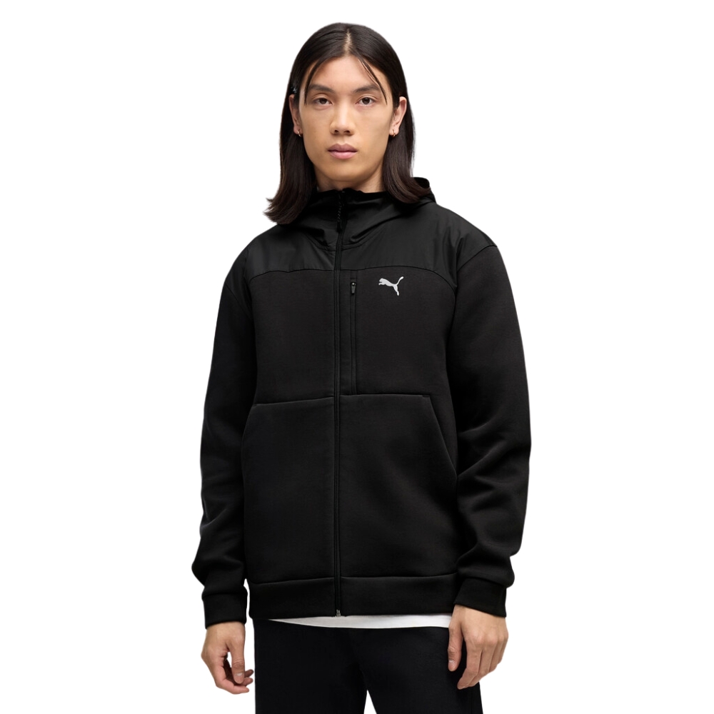 PUMA PUMATECH MATERIAL MIX FULL-ZIP HOODIE DK