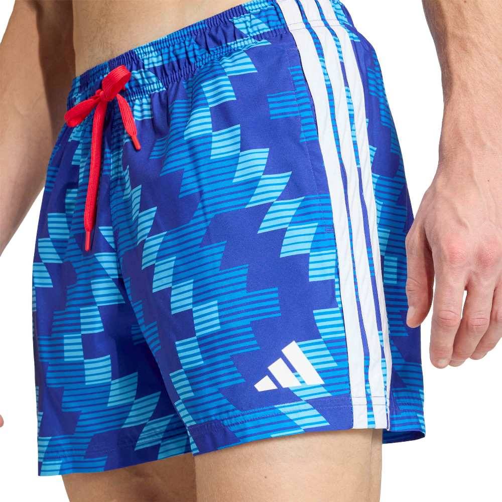 ADIDAS M FOOTBALL-INSPIRED GRAPHIC SWIM SHORTS 5-INCH