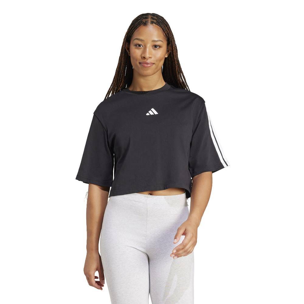 ADIDAS ESSENTIALS 3-STRIPES COTTON LOOSE T-SHIRT