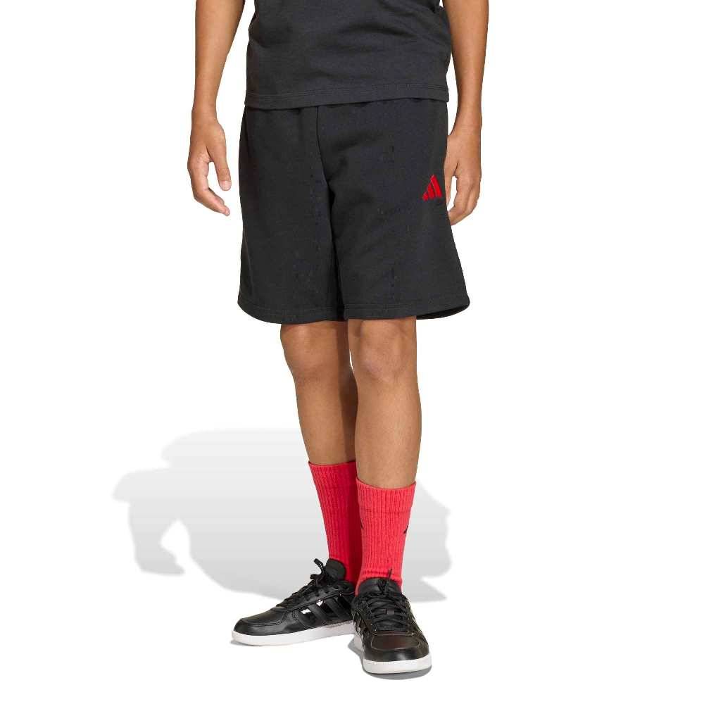 ADIDAS BOYS FRENCH TERRY SLOGAN SHORTS