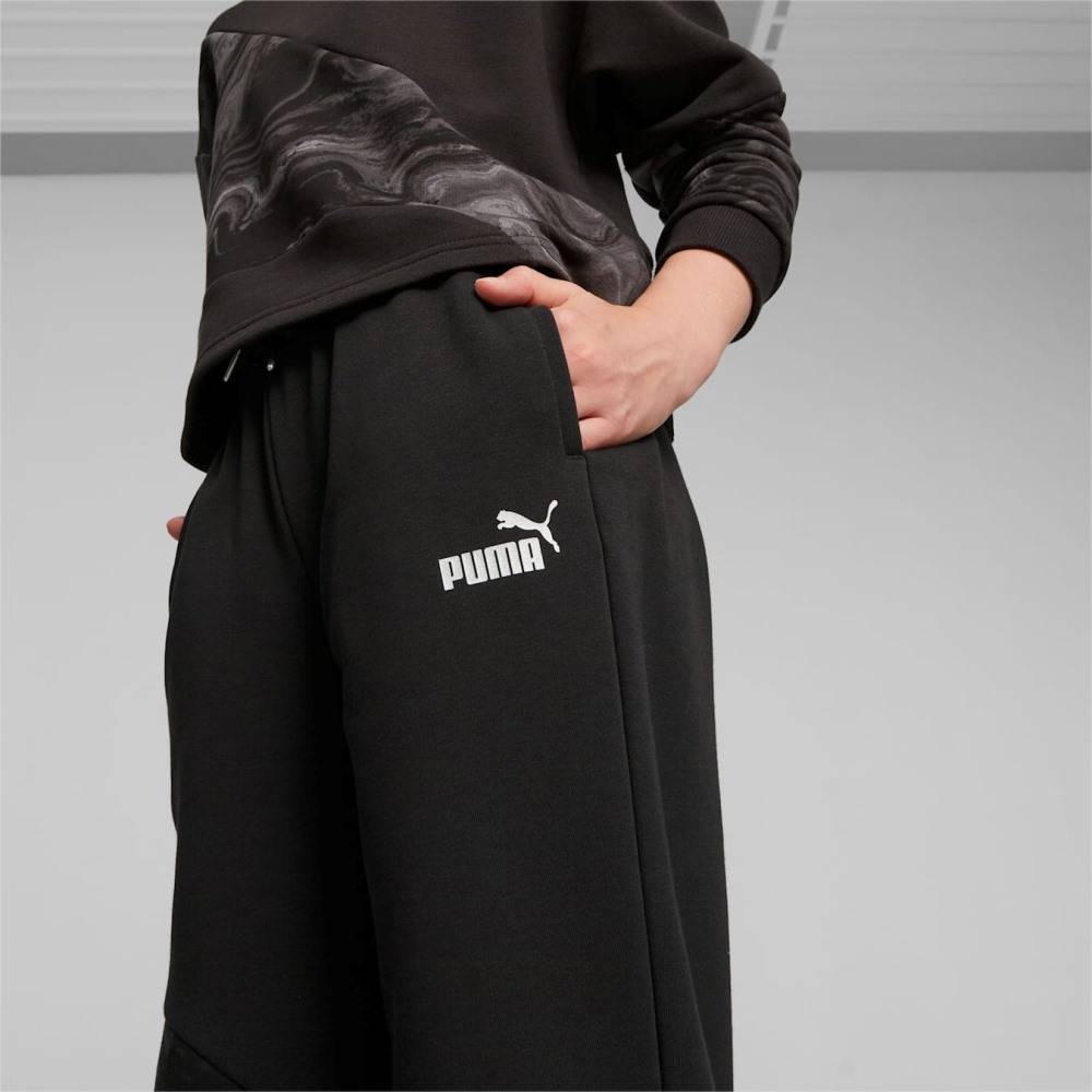 PUMA GIRLS POWER CAT MARBLEIZED SWEATPANTS