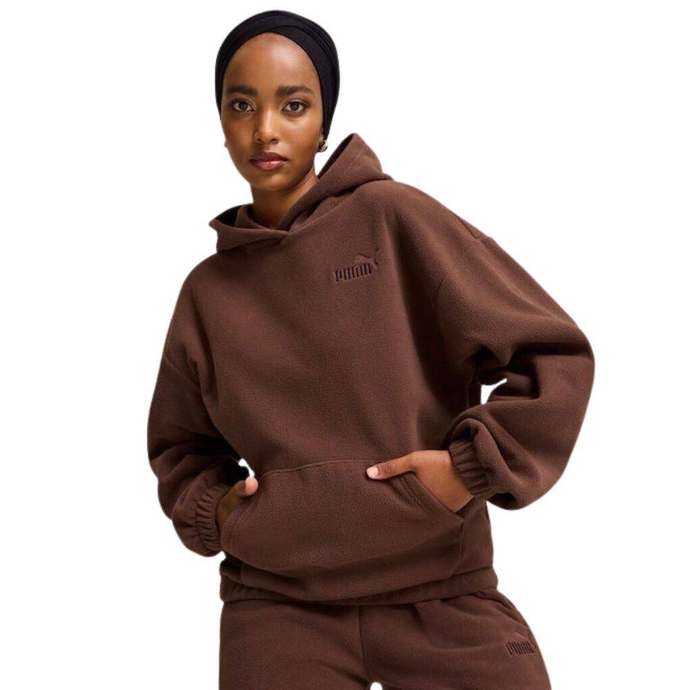 PUMA ESS ELEVATED SATIN HOODIE FL
