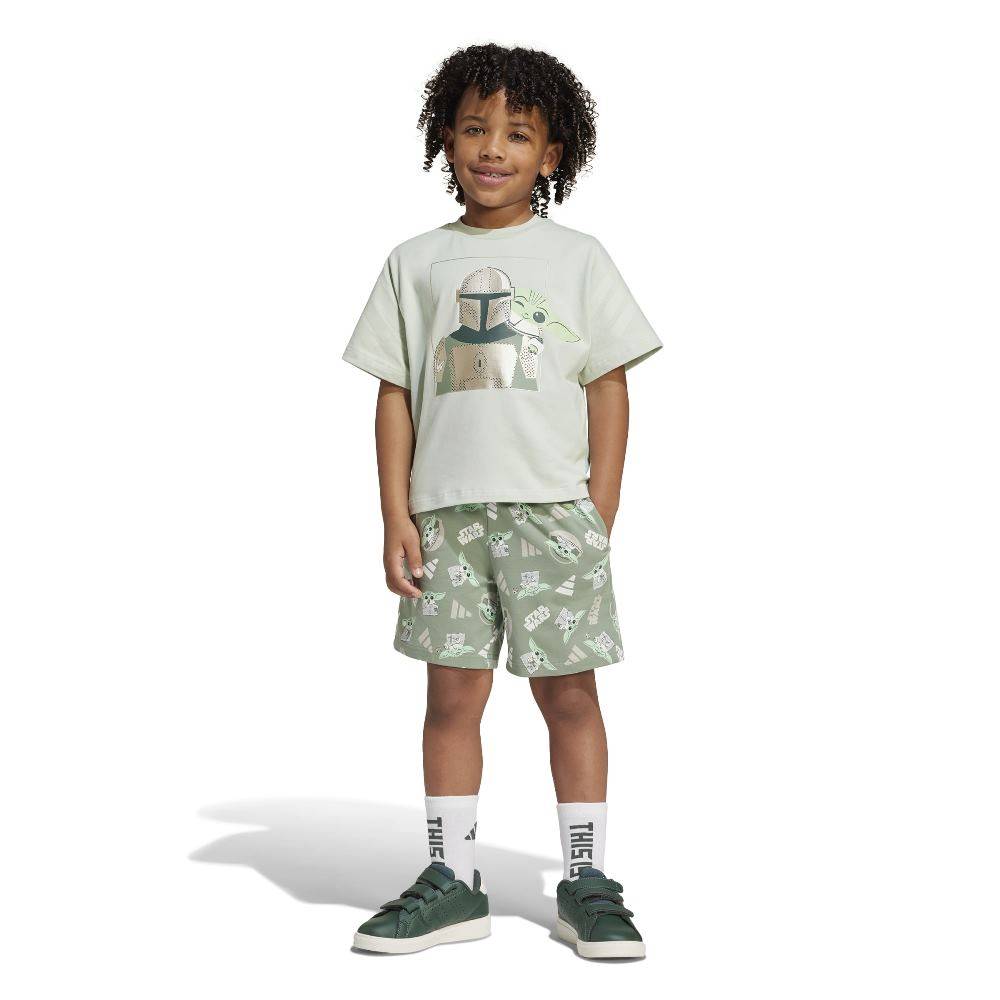 ADIDAS LITTLE KIDS STAR WARS MANDALORIAN T-SHIRT SET