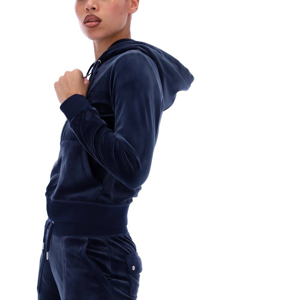 JUICY COUTURE ROBERTSON CLASSIC VELOUR ZIP HOODIE