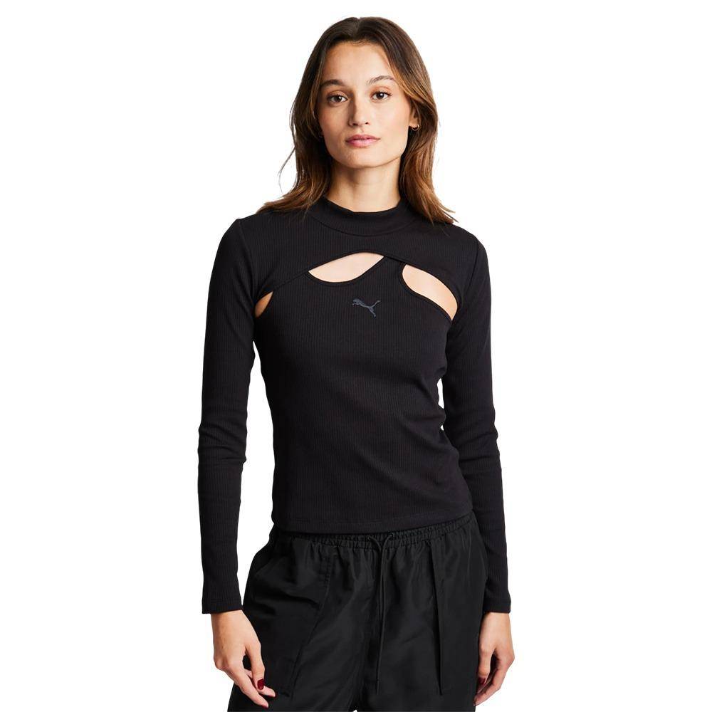 PUMA DARE TO MIDNIGHT MOTION CUTOUT TEE LS