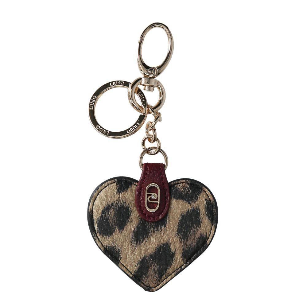 LIU JO KEYRING WITH ANIMAL-PRINT HEART