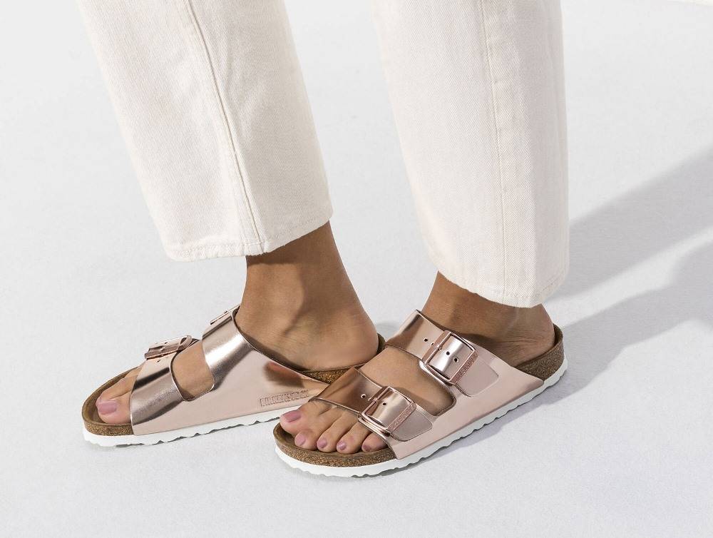 BIRKENSTOCK LEATHER ARIZONA SOFT FOOTBED LENA NARROW