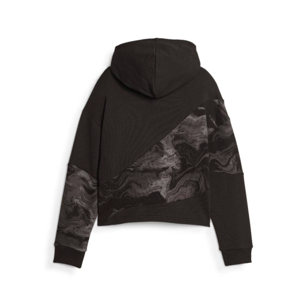 PUMA GIRLS POWER CAT MARBLEIZED HOODIE