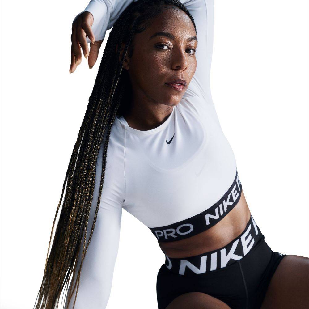 NIKE PRO DRI-FIT 365 CROPPED LONG-SLEEVE TOP