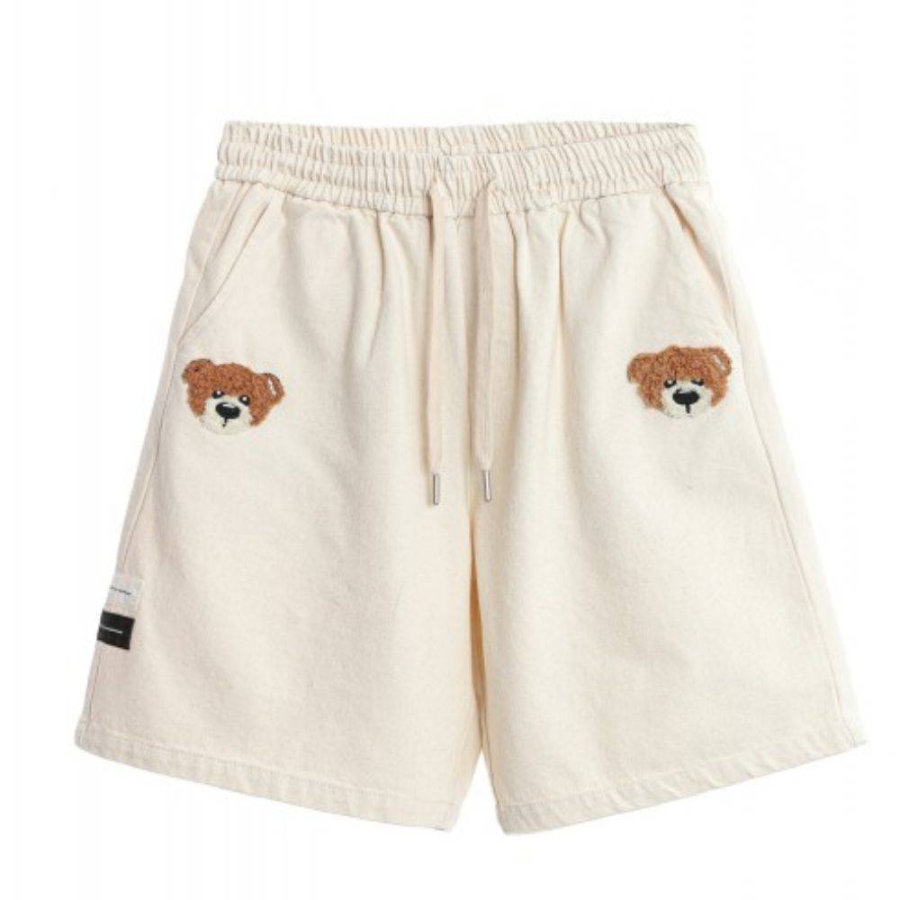 MWM TEDDY BEAR DENIM SHORTS FLOCK PATCH