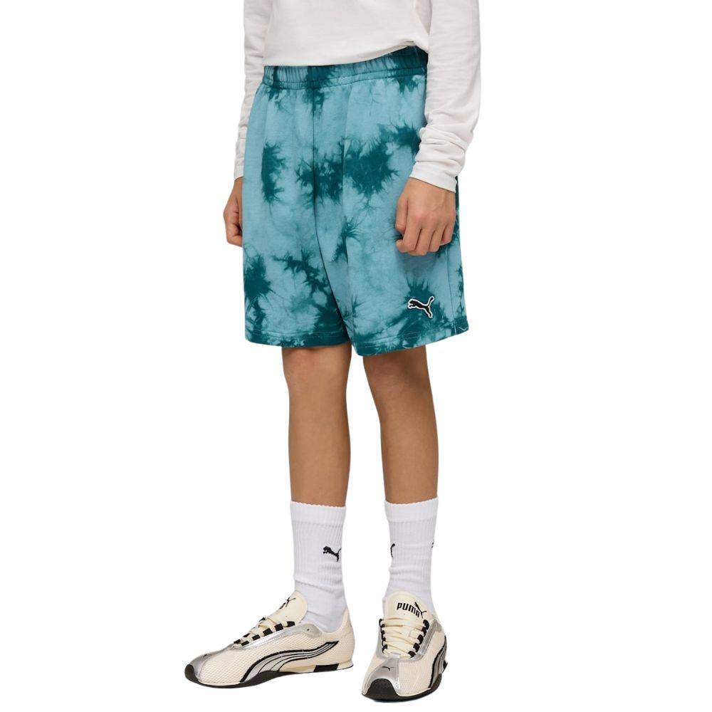 PUMA ESS ELEVATED RELAXED TIE-DYE SHORTS TR