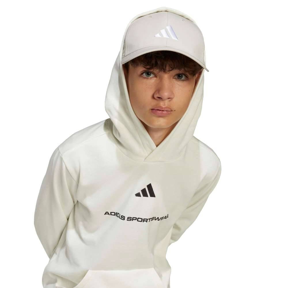 ADIDAS BOYS SLOGAN FLEECE HOODIE