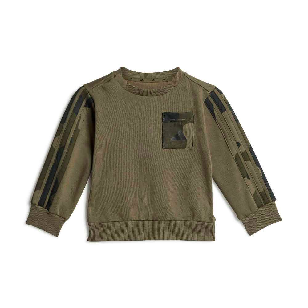 ADIDAS INFANT SEASONAL ESSENTIALS CAMO FLEECE JOGGER SET IN FRENCH TERRY