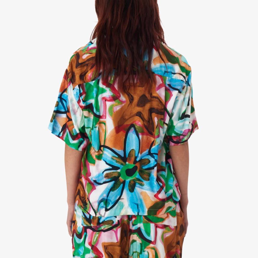 OBEY MARKER DRAWN FLOWER SHIRT
