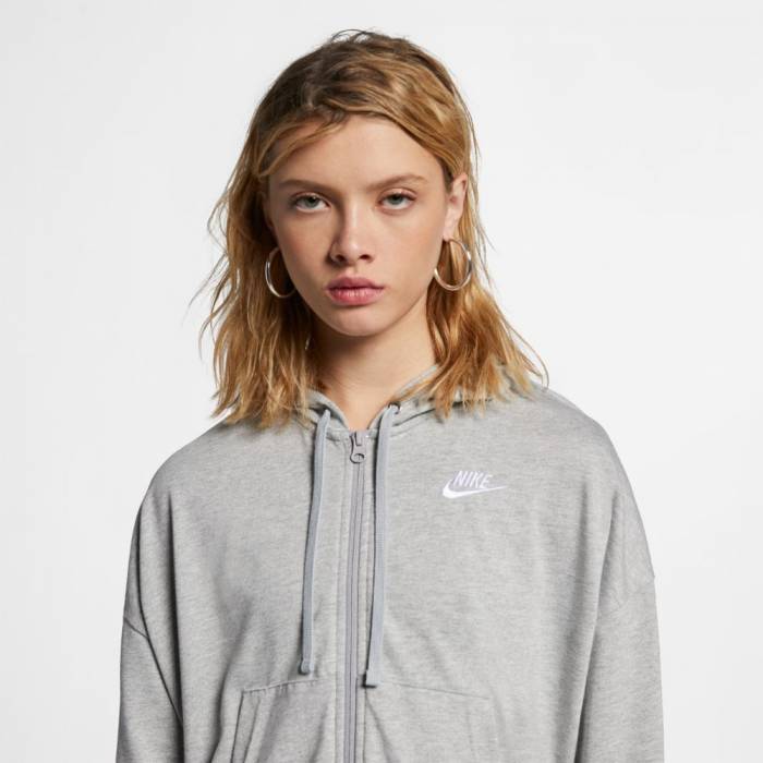 NIKE SPORTSWEAR JERSEY FULL ZIP HOODIE WOMENS