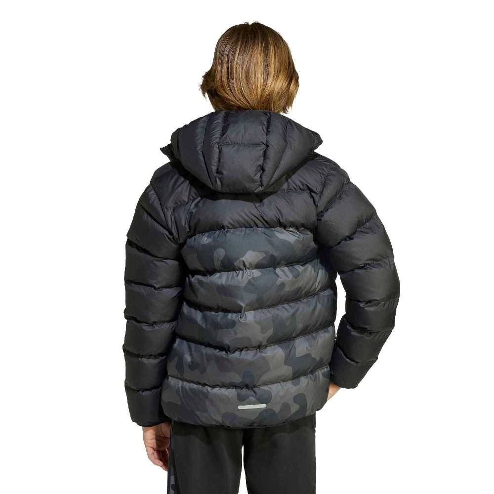 ADIDAS YOUTH SYNTHETIC DOWN ALLOVER PRINT JACKET