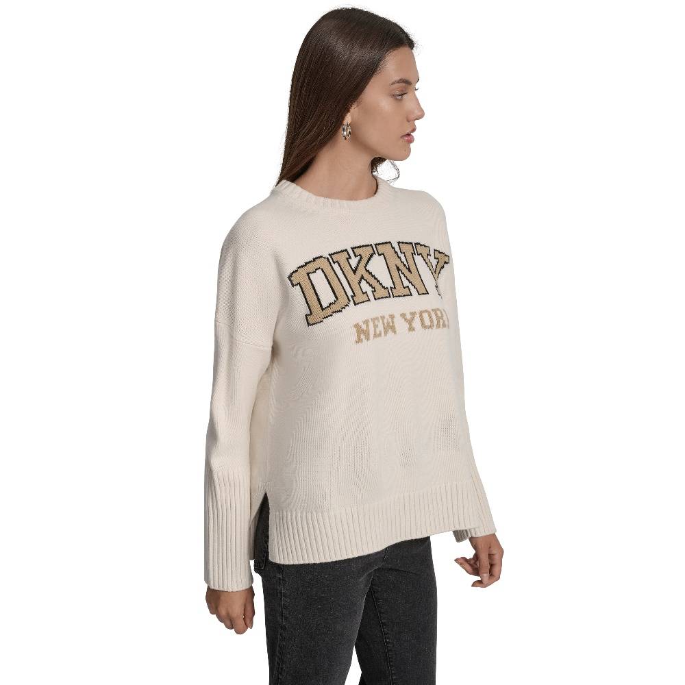 DKNY NEW YORK KNITTED CREW TOP