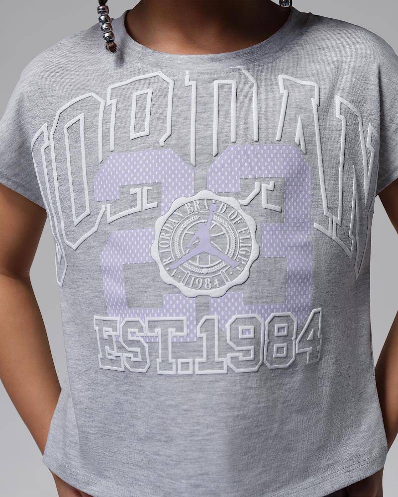 NIKE JORDAN LITTLE GIRLS BOXY TEE BIKE SHORT SET