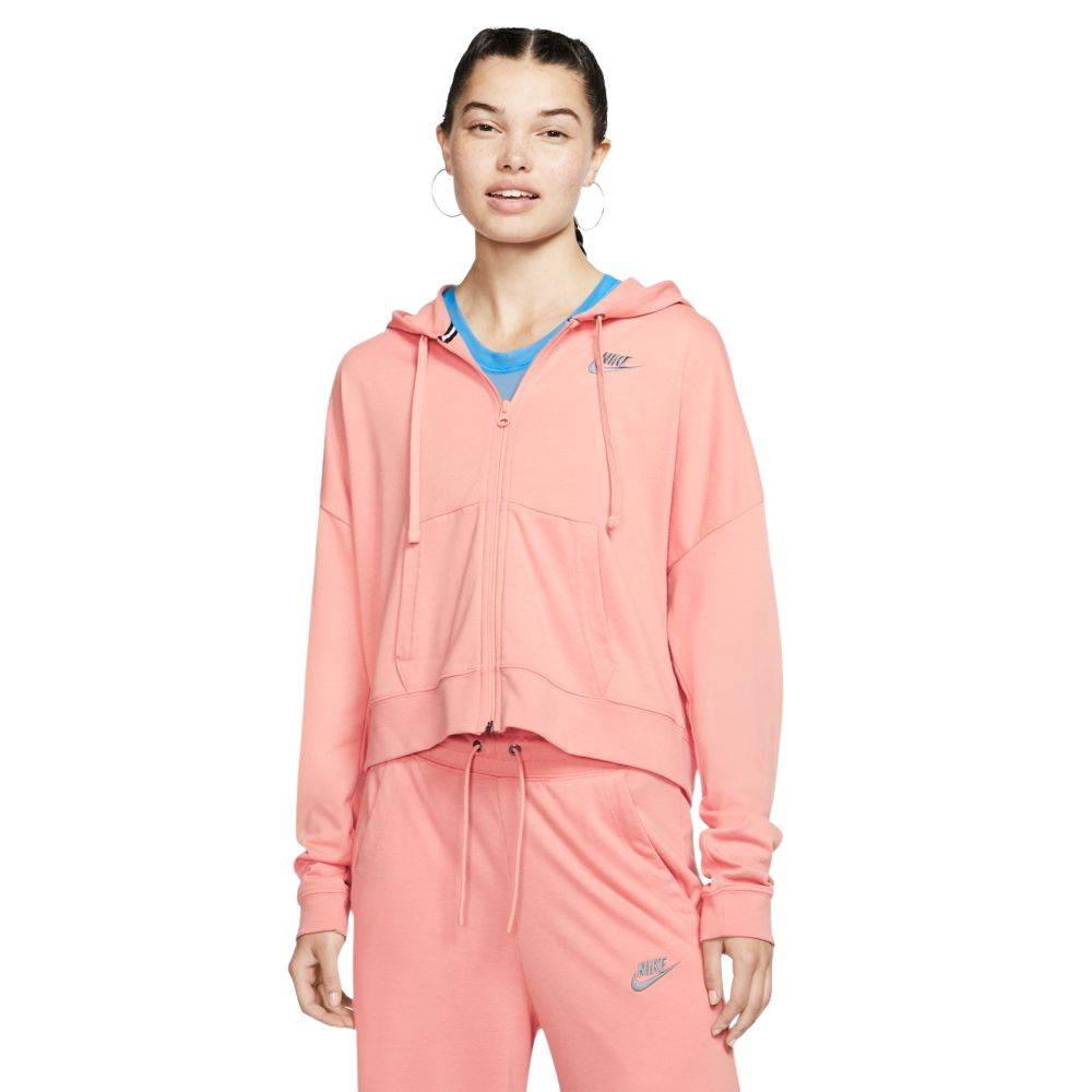 NIKE SPORTSWEAR JERSEY FULL ZIP HOODIE WOMENS