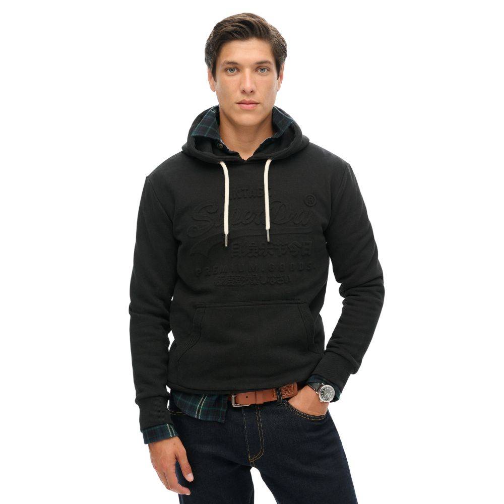 SUPERDRY EMBOSSED VINTAGE LOGO GRAPHIC HOODIE