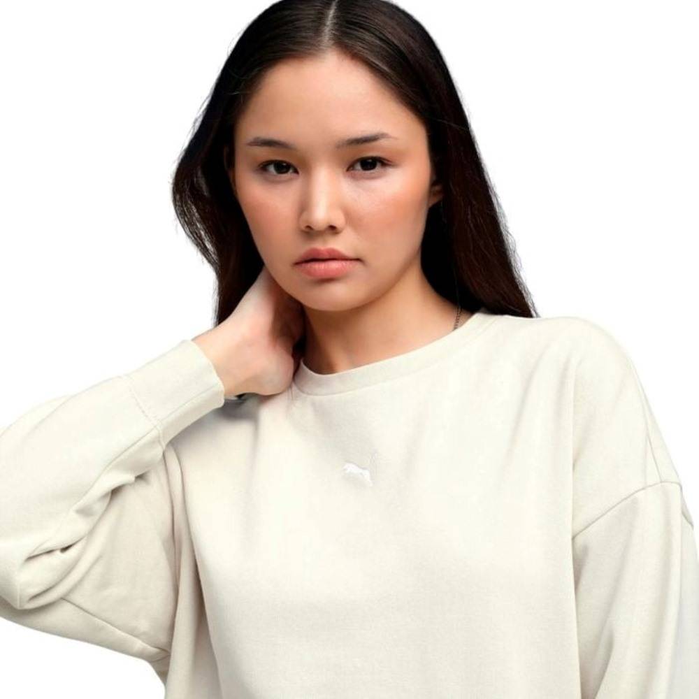 PUMA ESS PUMA LOGO OVERSIZED CREW FL