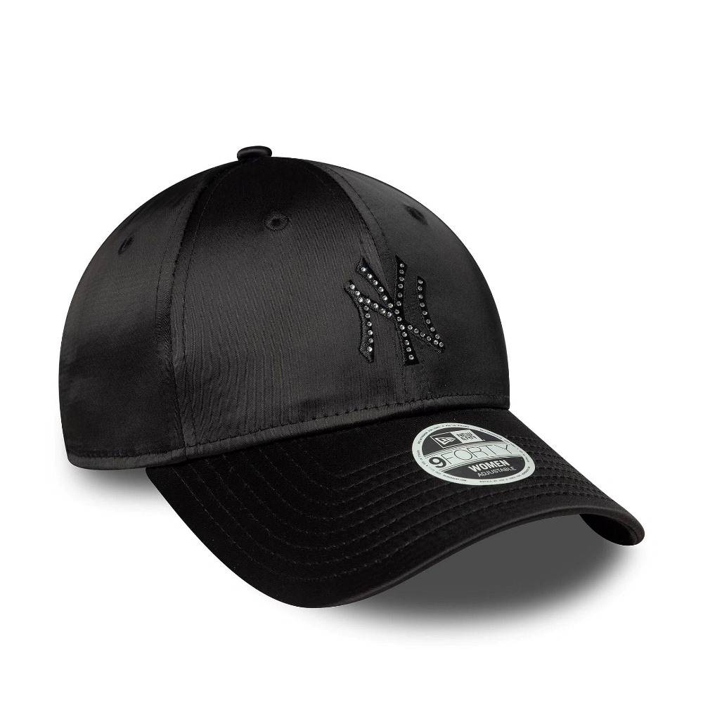 NEW ERA WMNS SATIN RHINESTONE 9FORTY NEW YORK YANKEES ADJUSTABLE CAP