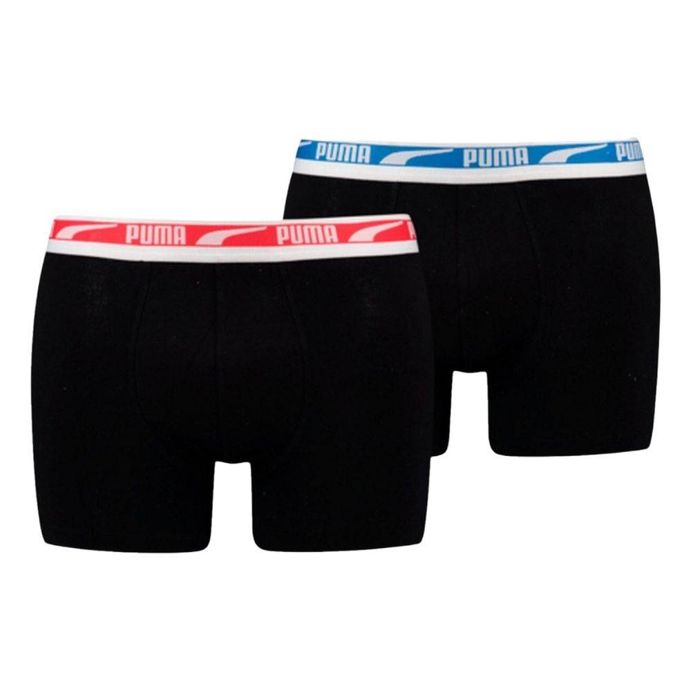 PUMA MULTI LOGO MENS STRIPE BOXER 2P