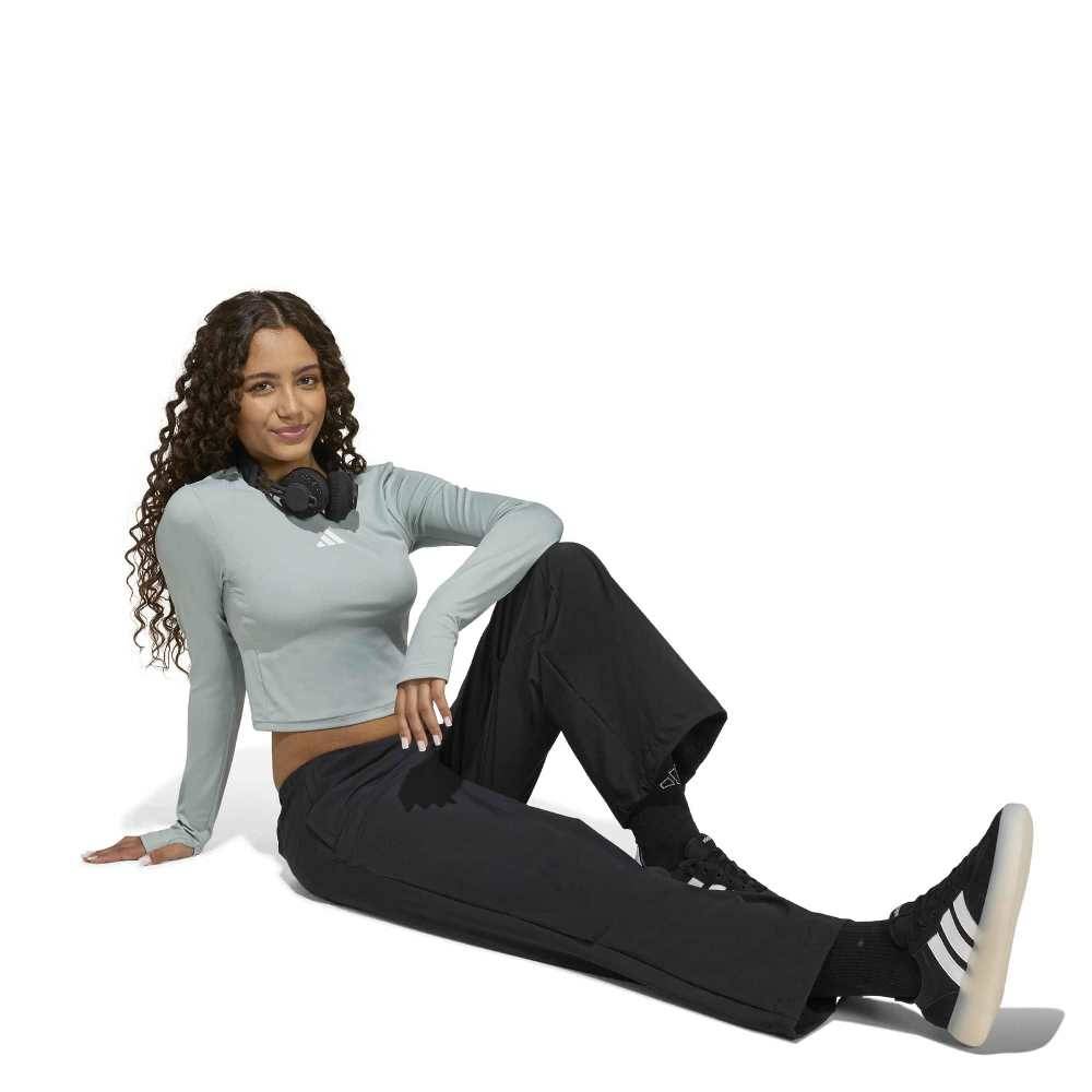 ADIDAS GIRLS SPORT ICONS WIDE STRETCH WOVEN PANTS