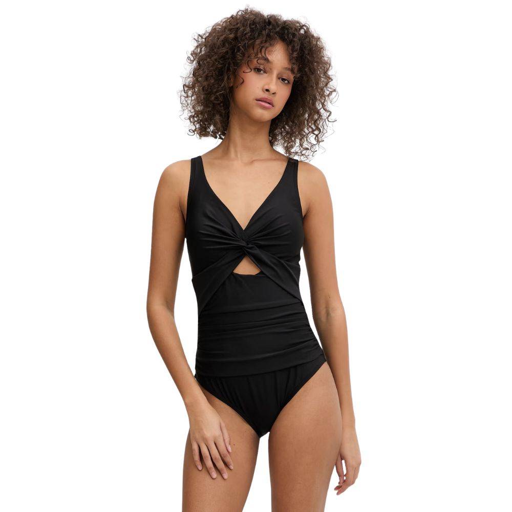 DKNY DEEP V OTS W/ PEEK-A-BOO TWIST SWIMSUIT