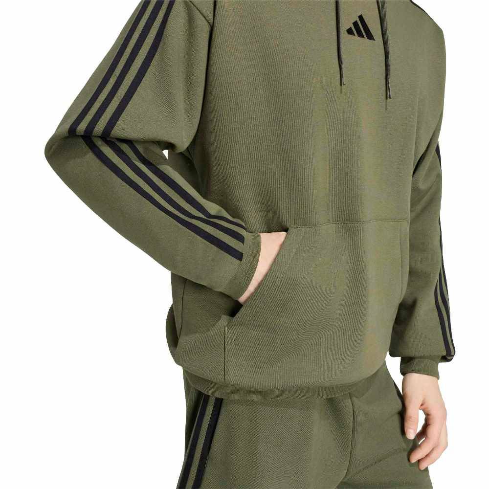 ADIDAS M ESSENTIALS 3-STRIPES FLEECE HOODIE
