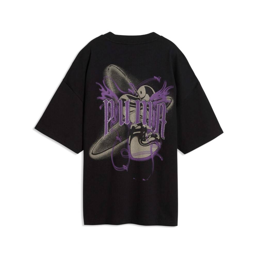 PUMA STREET GLAM OVERSIZED BEDAZZLED GRAPHIC TEE