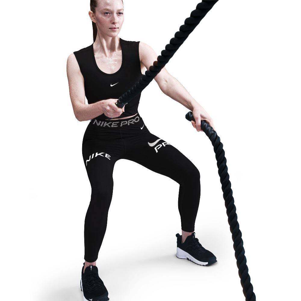 NIKE PRO MID-RISE 7/8 MESH PANEL GRAPHIC LEGGINGS