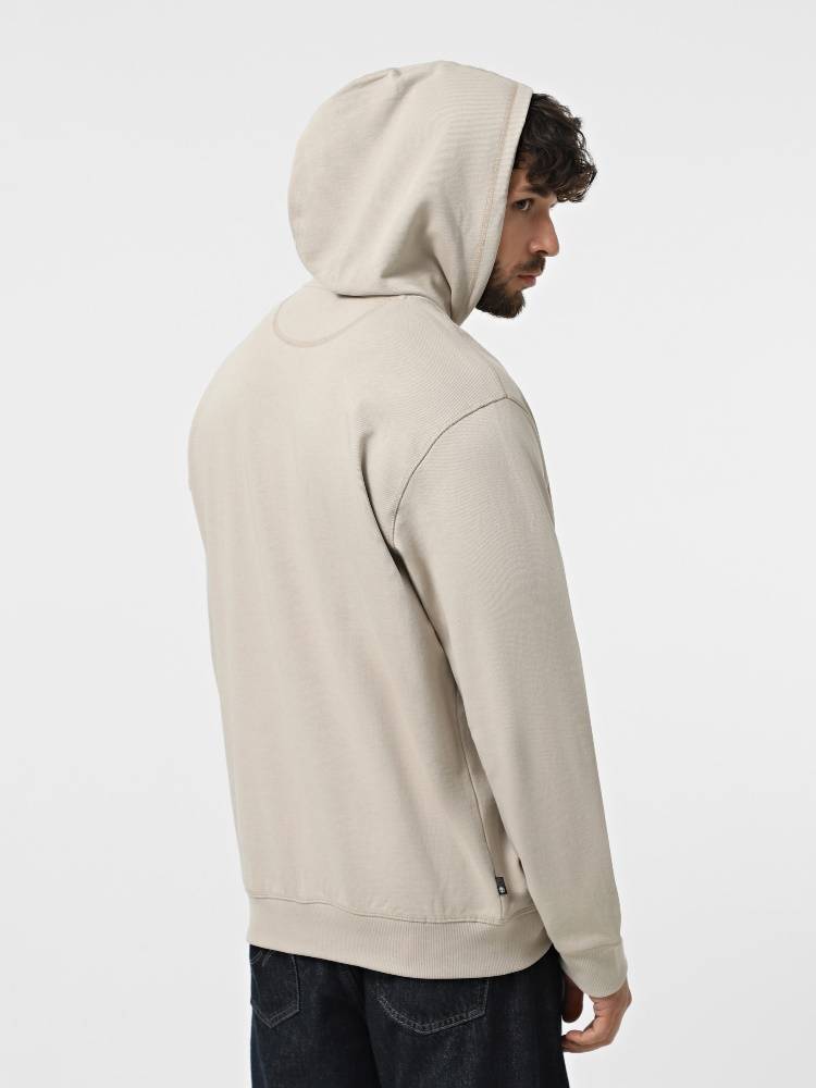 TIMBERLAND ESTABLISHED 1973 EMBROIDERED LOGO LOOPBACK HOODIE