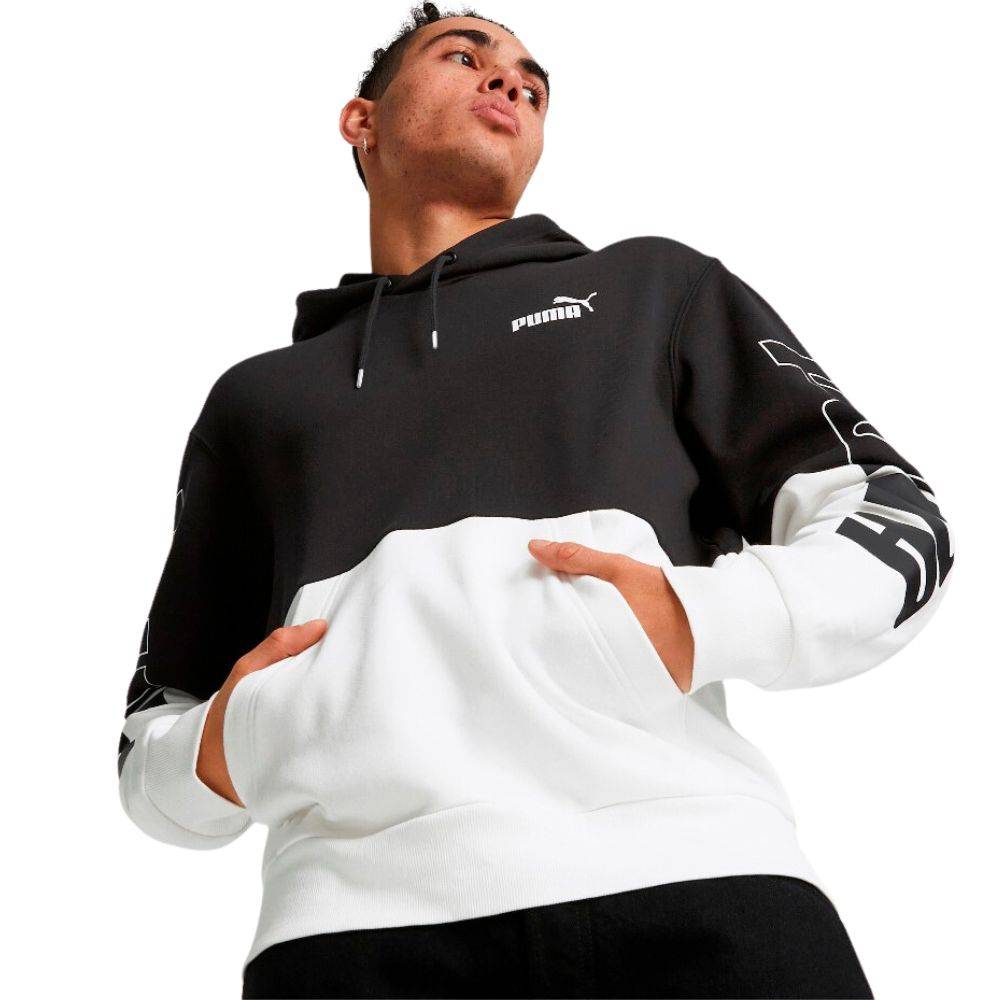 PUMA POWER COLORBLOCK FLEECE HOODIE