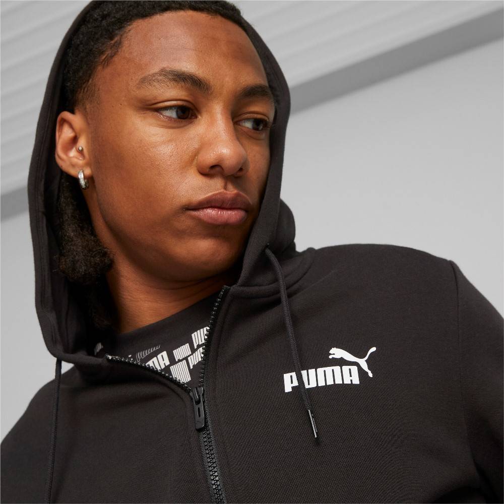 PUMA ESS TAPE CAMO FULL-ZIP HOODIE